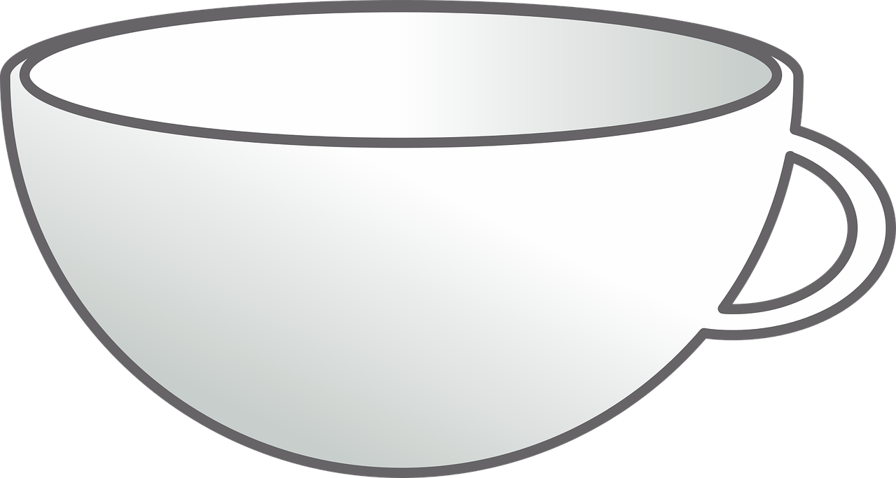 Simple White Coffee Cup Vector PNG image with a transparent background, free high-resolution download