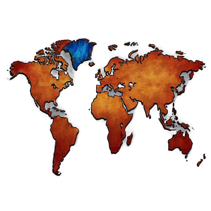 Simple World Map Outline PNG cdm PNG with transparent background