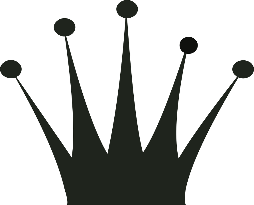 Simplified Black Crown Graphic