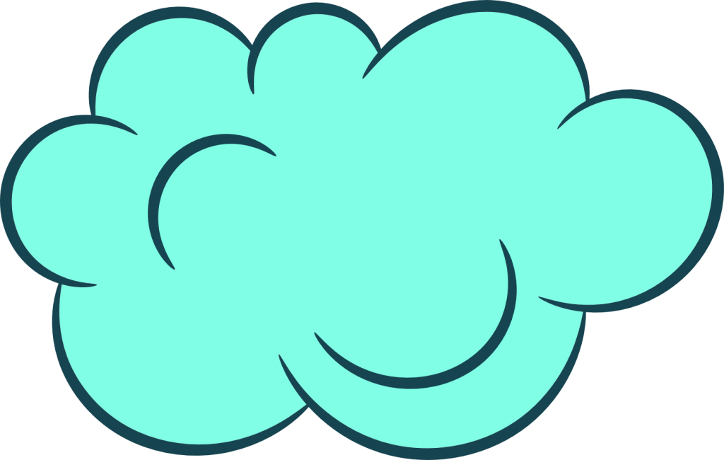 Simplified Blue Cloud Clipart