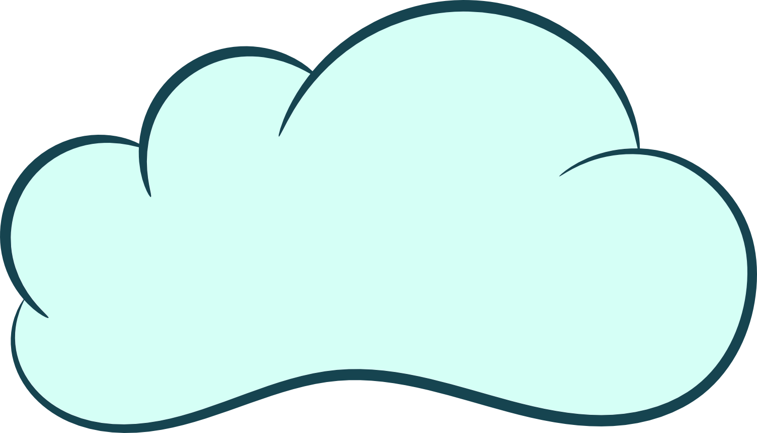 Simplified Blue Cloud Clipart