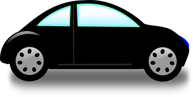 Simplified Car Silhouette PNG with transparent background