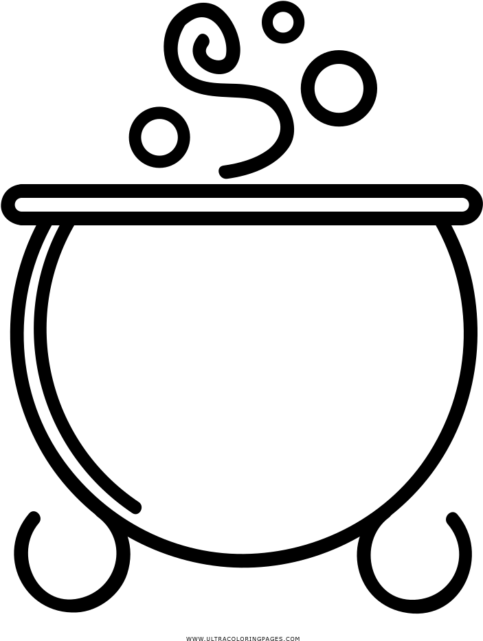 Cauldron Coloring Page - Cauldron Coloring, HD Png Download PNG with transparent background