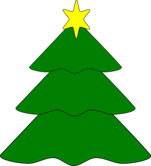 Simplified Christmas Tree Graphic