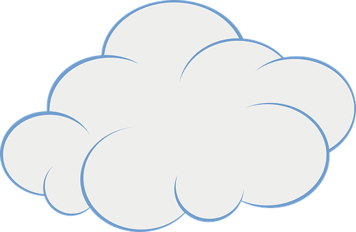 Simplified Cloud Illustration PNG with transparent background
