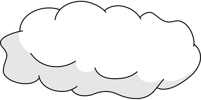 Simplified Cloud Vector Illustration PNG with transparent background