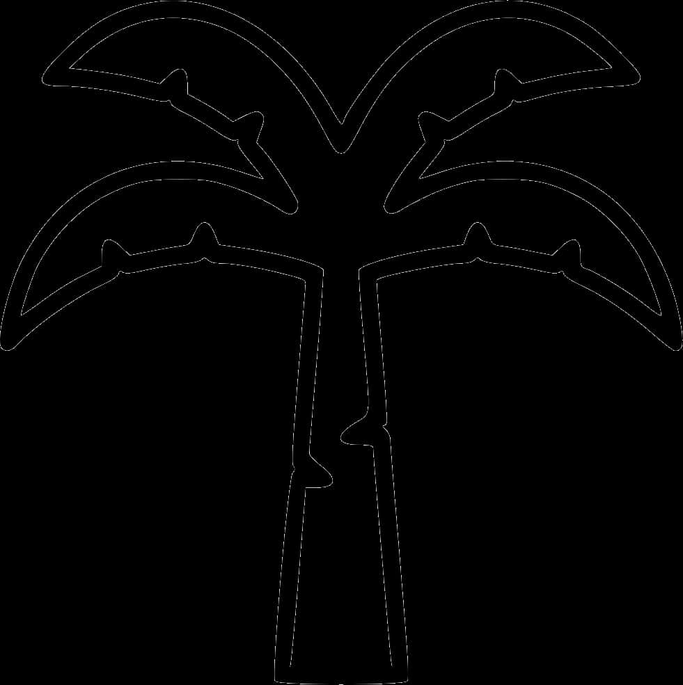 Simplified Coconut Tree Outline