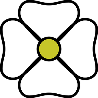 Simplified Flower Icon PNG with transparent background