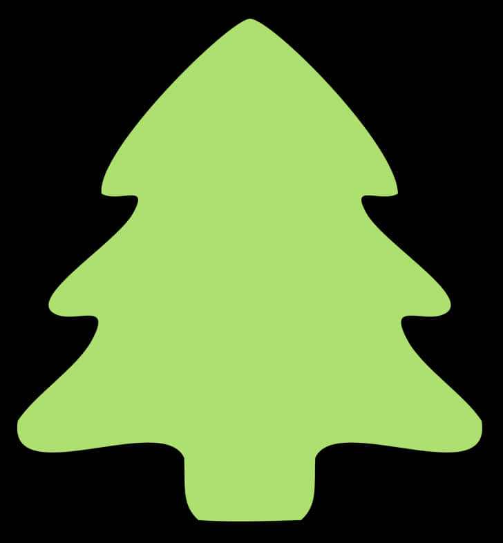 Simplified Green Christmas Tree Graphic