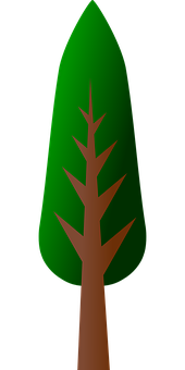 Simplified Green Tree Graphic