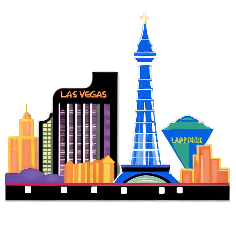 Simplified Las Vegas Skyline Png Avk