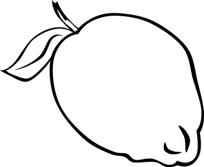 Simplified Lemon Silhouette Graphic PNG with transparent background