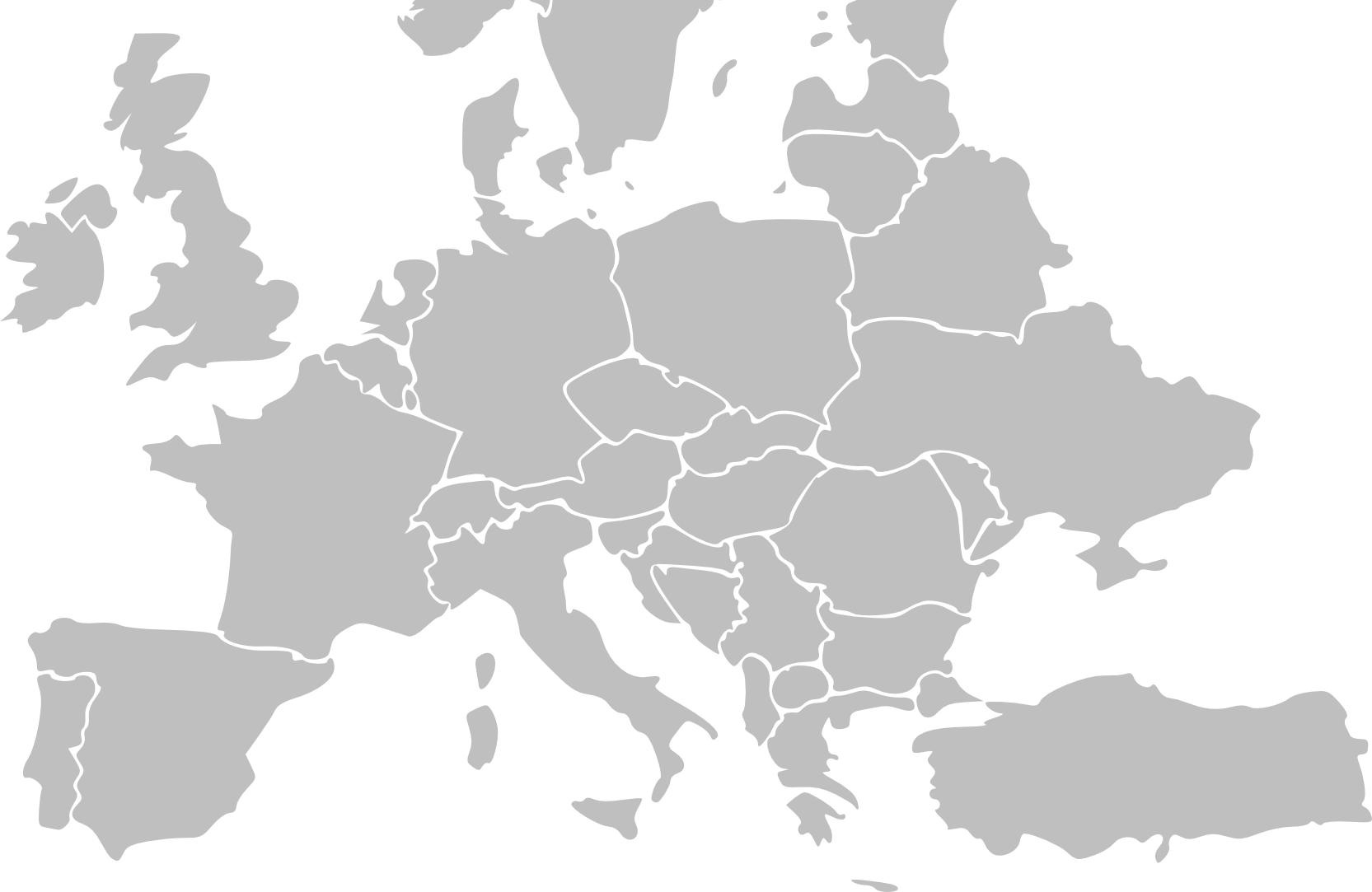 Blank Map Of Europe Png , Png Download - Western Europe Map Vector, Transparent Png PNG with transparent background