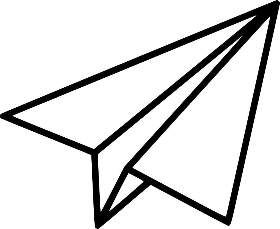 Simplified Paper Plane Outline