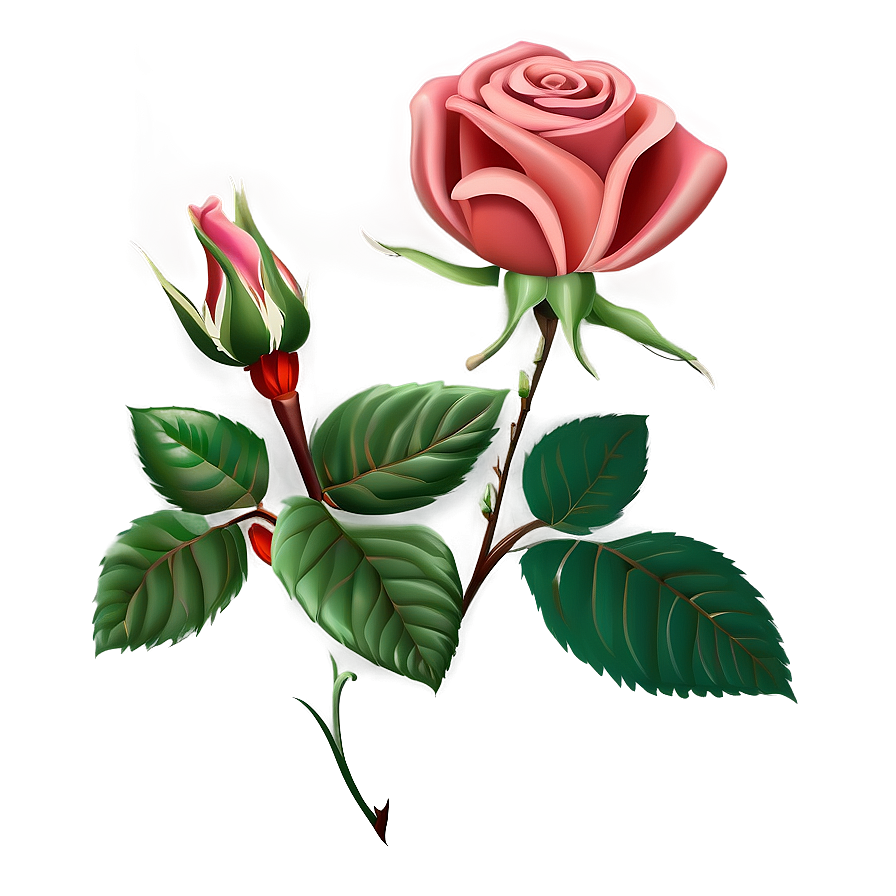 Simplified Rose Drawing Png Hhv31