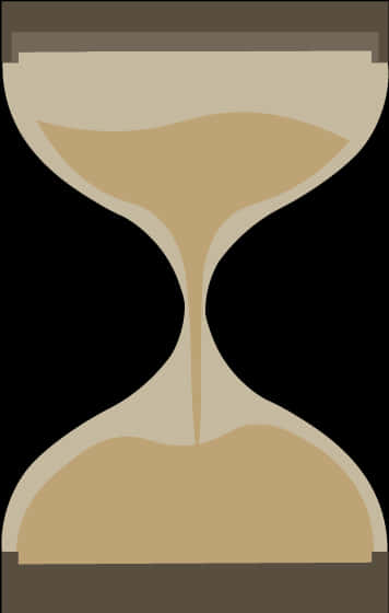 Simplified Sand Timer Graphic PNG with transparent background