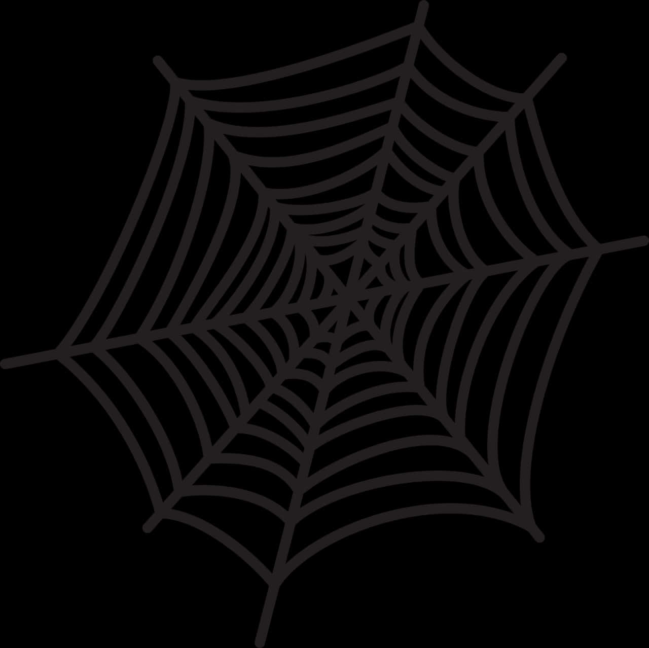 Simplified Spider Web Graphic PNG with transparent background