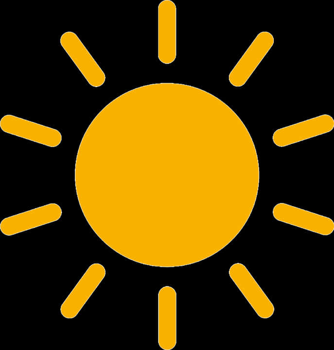 Simplified Sun Icon PNG with transparent background
