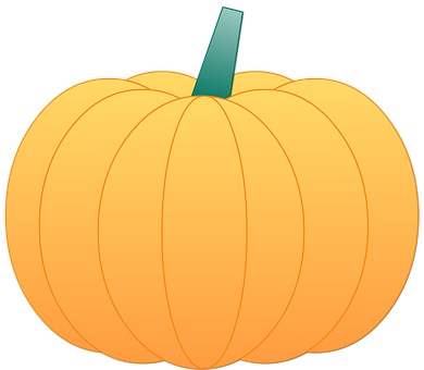 Simplified Vector Pumpkin PNG with transparent background