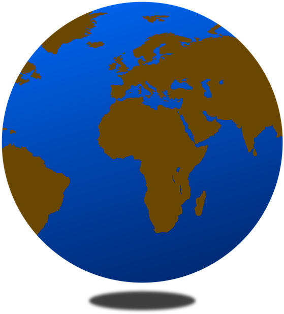 Simplified World Globe Graphic