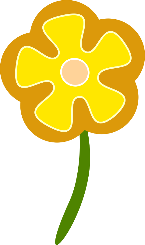 Simplified Yellow Flower Illustration