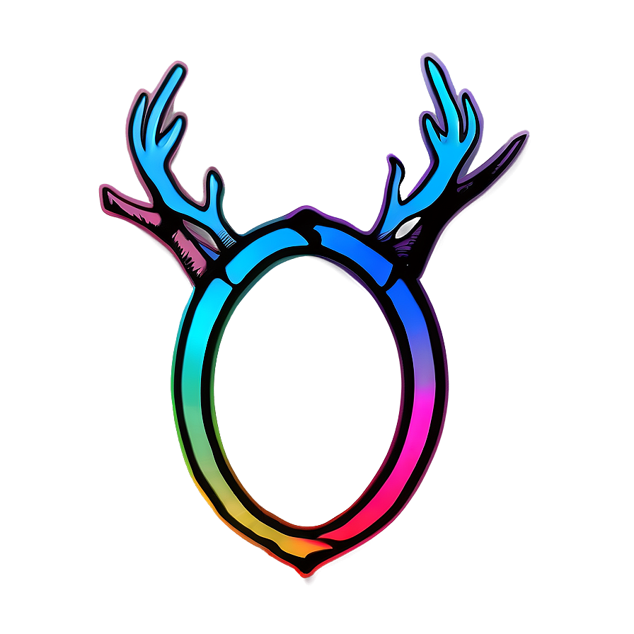 Simplistic Deer Antler Logo Png Cgj19