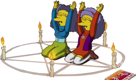 Simpsons Horror Ritual PNG with transparent background
