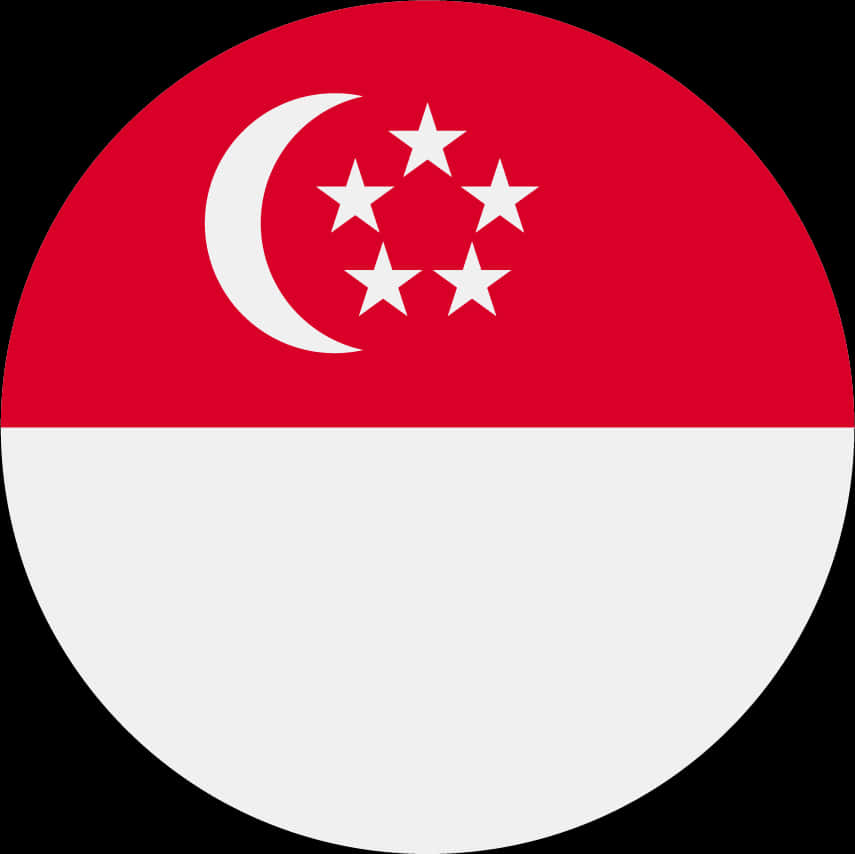 Singapore Of Indonesia Flag Flags World The Clipart - Singapore Flag Circle Png, Transparent Png PNG with transparent background