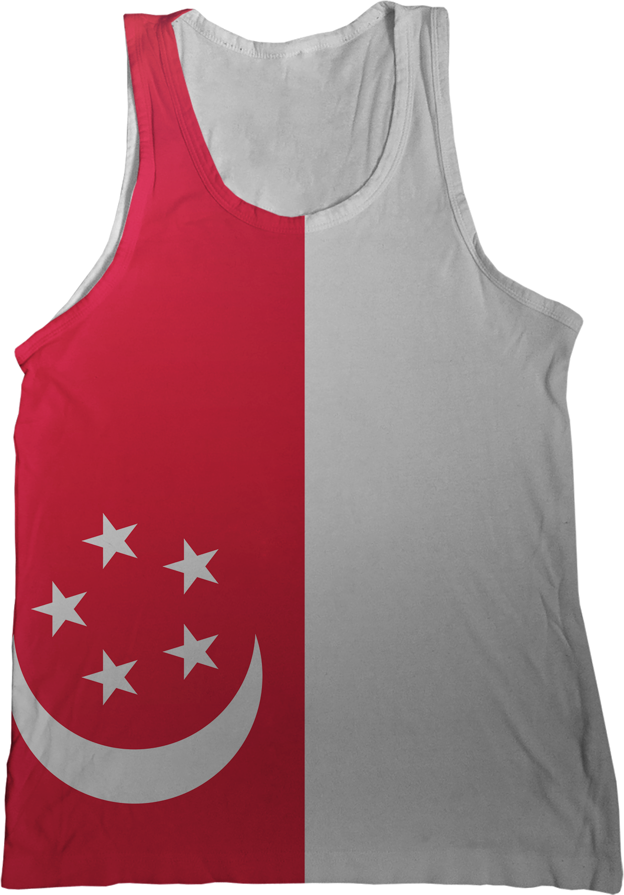 Singapore Flag Tank Top - Riverfront Park, HD Png Download PNG with transparent background