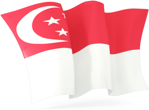 Singapore Flag Waving Illustration