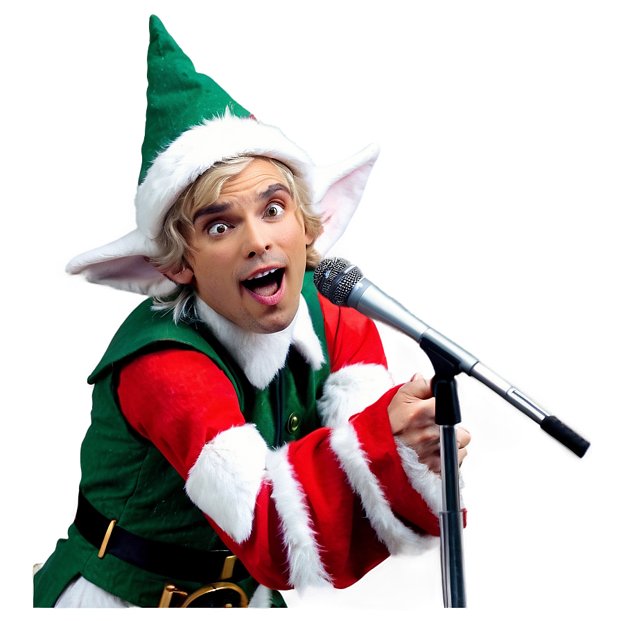 Singing Elf PNG mao PNG with transparent background
