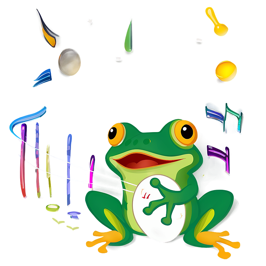 Singing Frog Clipart Png Dcy89