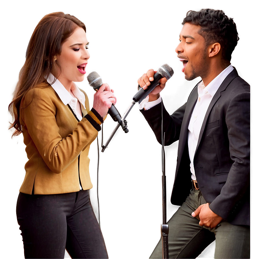 Singing on Stage PNG oee PNG with transparent background