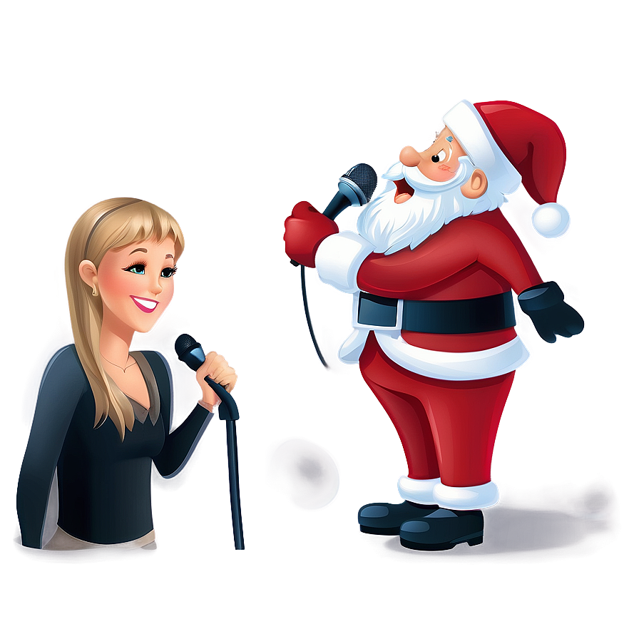 Singing Santa Cartoon Png 06282024