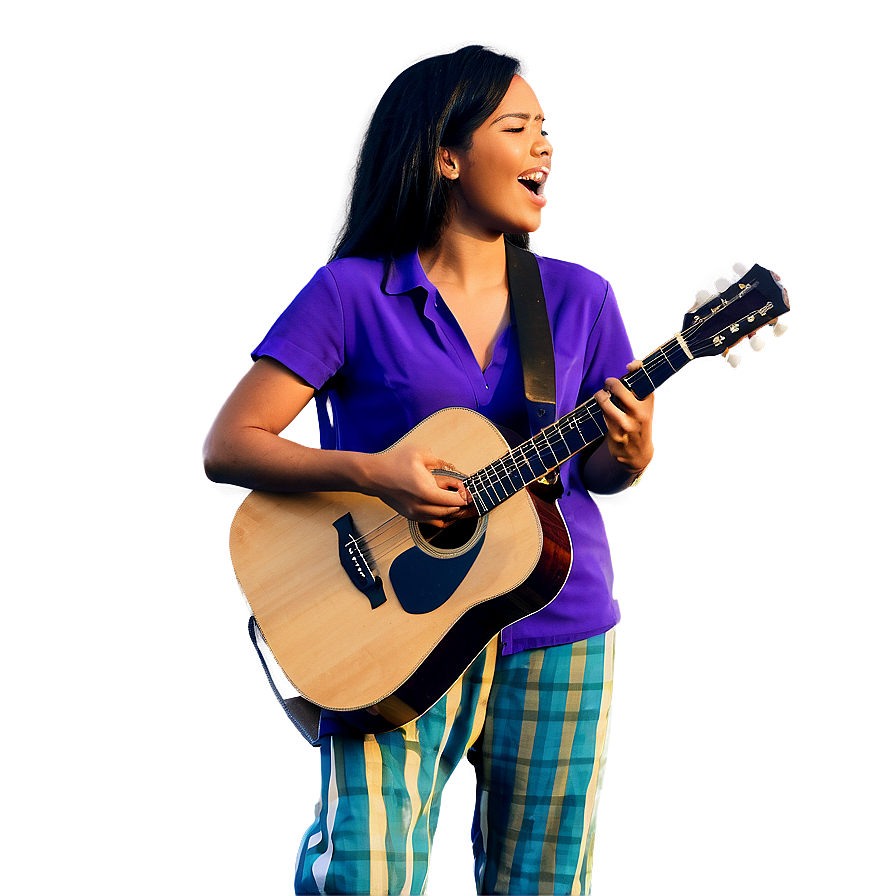 Singing With Guitar Png 06202024