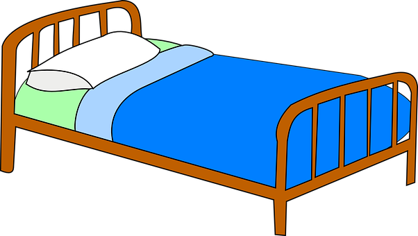 Single Bed Vector Illustration PNG with transparent background