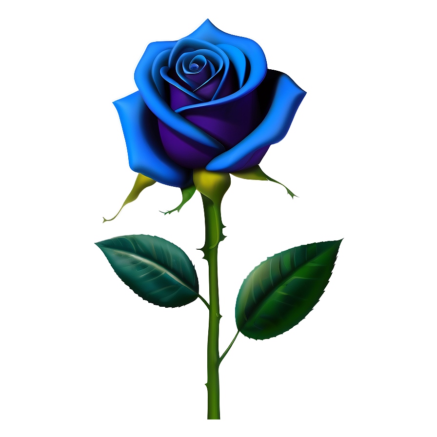 Single Blue Rose Png Nov