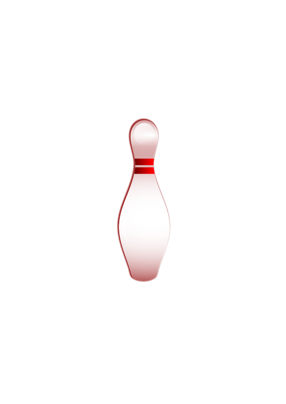 Single Bowling Pin Black Background PNG with transparent background