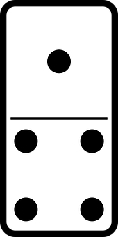 Single Domino Tile Three Five PNG with transparent background