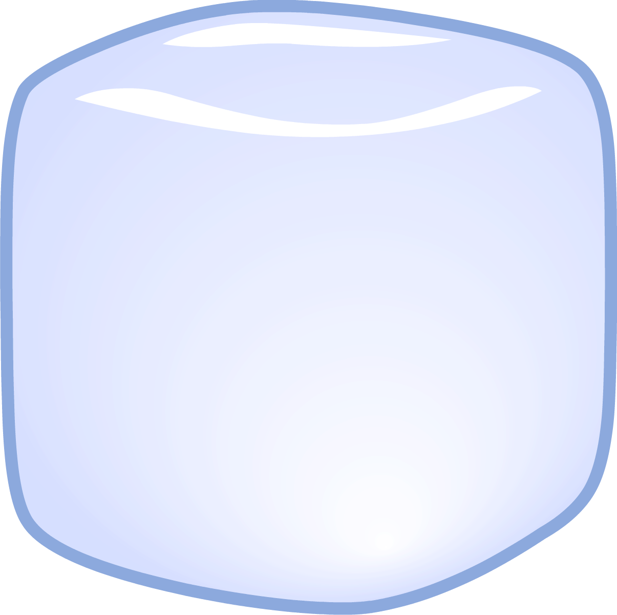 Single Ice Cube Illustration PNG with transparent background