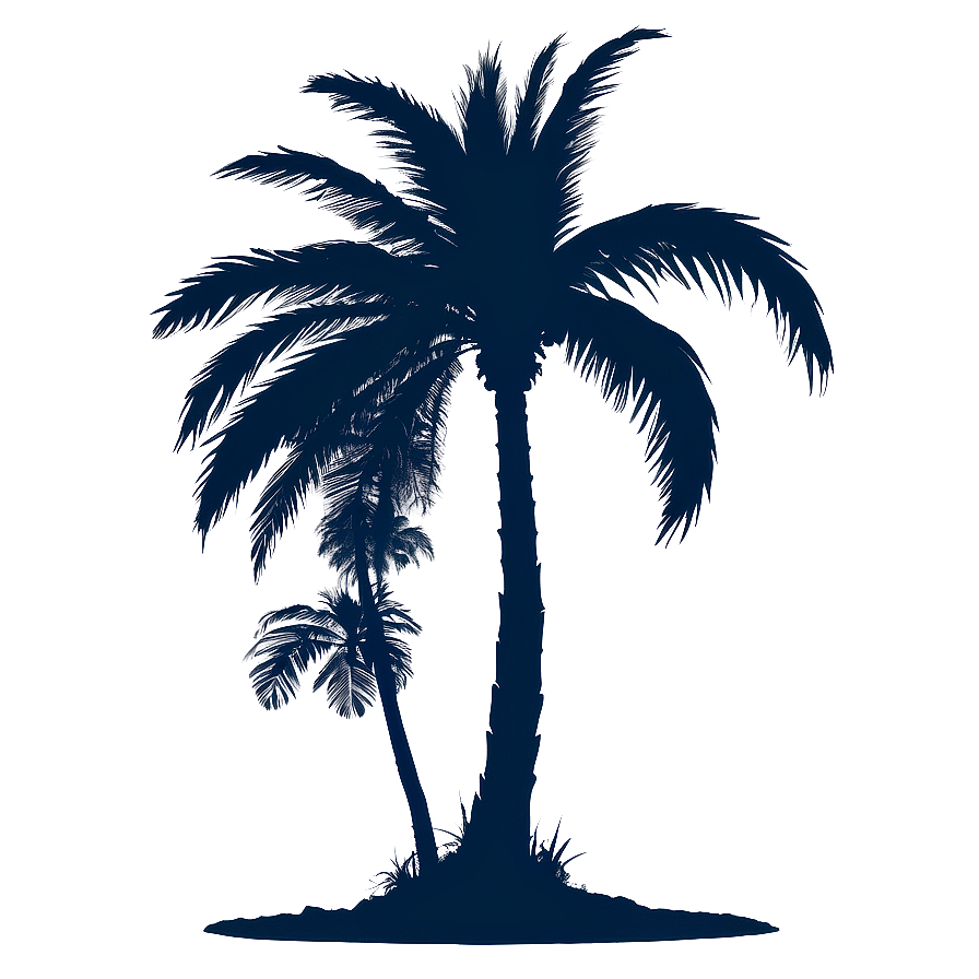 Single Palm Tree Silhouette Png 1