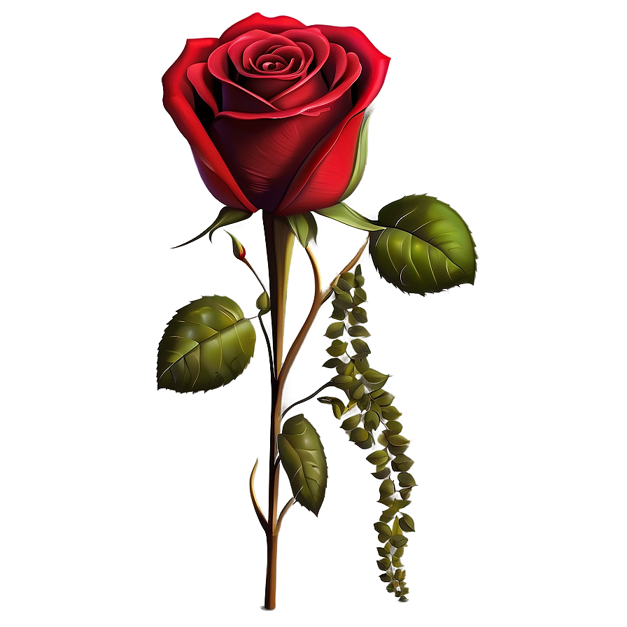 Single Red Rose Png 75