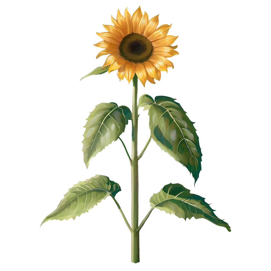 Single Sunflower Transparent Png Cmk