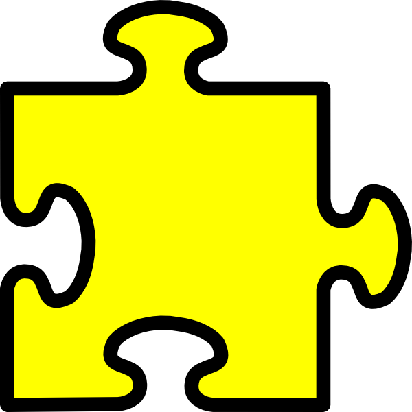 Single Yellow Puzzle Piece