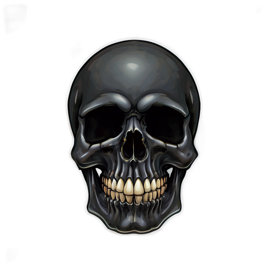 Sinister Black Skull Image Png Cub