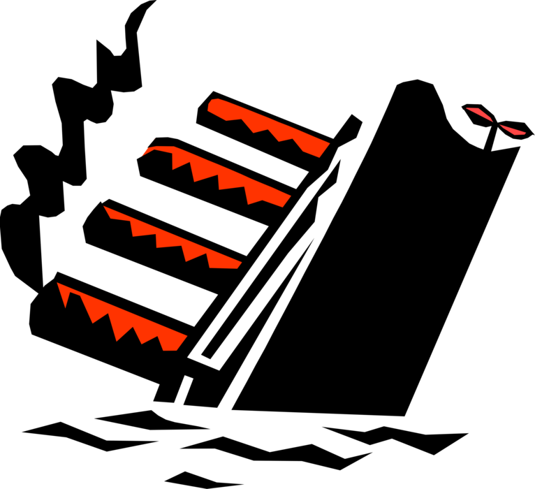 Vector Illustration Of Sinking Titanic Cruise Ship - Sink Clipart, HD Png Download PNG with transparent background