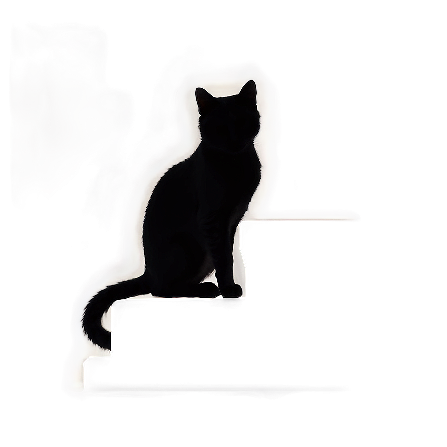 Sitting Cat Silhouette Png Hgn