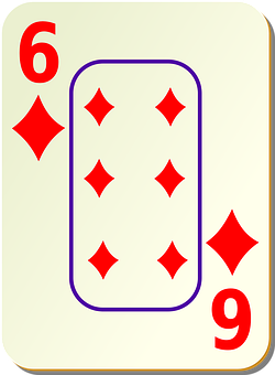 Six_of_ Diamonds_ Playing_ Card PNG with transparent background