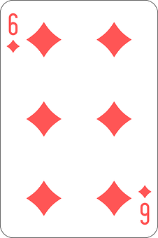 Six_of_ Diamonds_ Playing_ Card PNG with transparent background