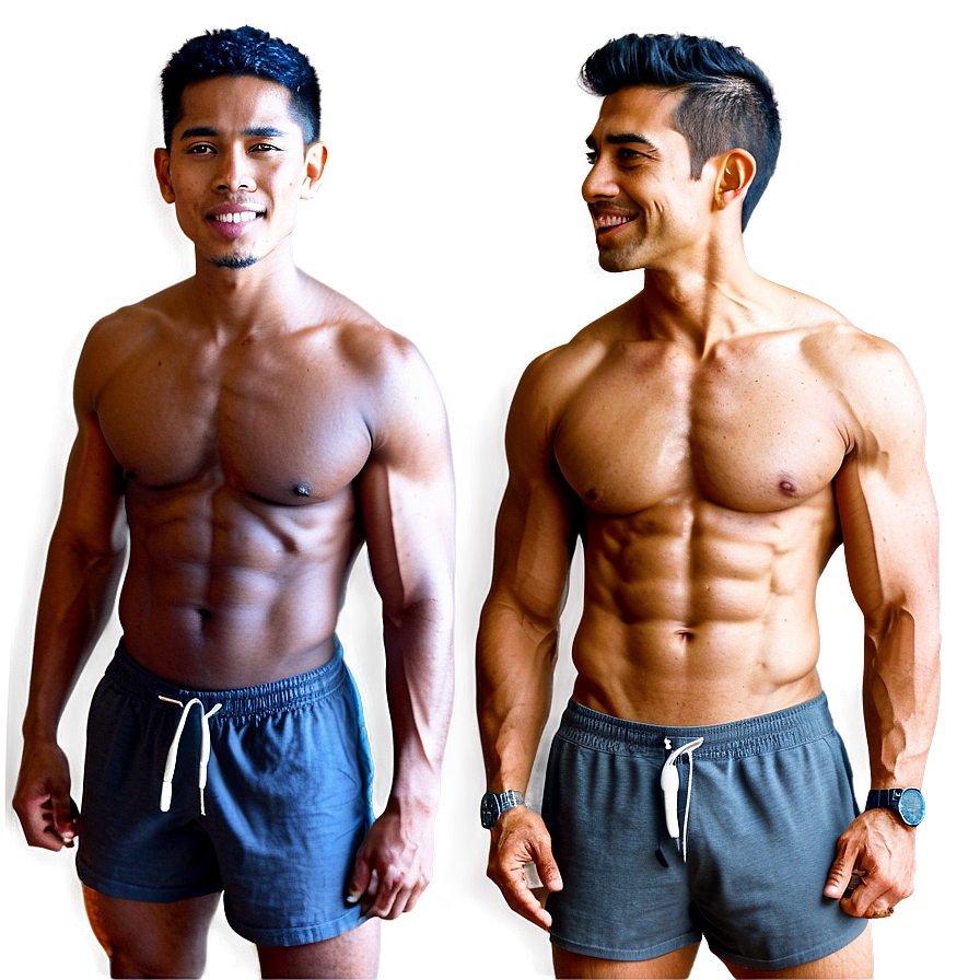 Six Pack Transformation Journey Png Flf